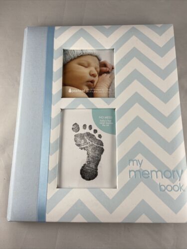 Pearhead Baby Book With Clean-touch Ink Pad - Grey