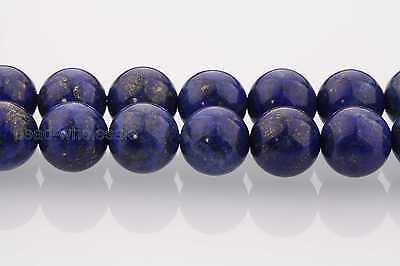 Natural Lapis Lazuli Gemstone Round Loose Spacer Beads 16’‘ Strand 4/6/8/10/12mm