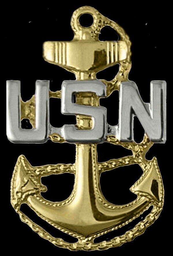 United States Navy Chief Petty Officer Badge Lapel / Hat Pin 1-1/4"