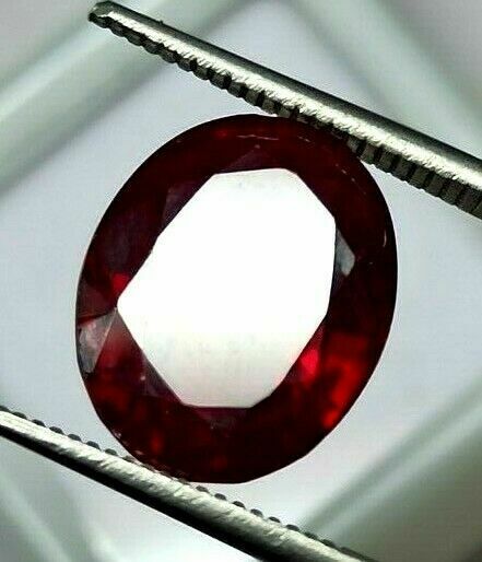 7.60 Cts Natural Untreated Oval Cut Hessonite Red Garnet Loose Gemstone Gt-108