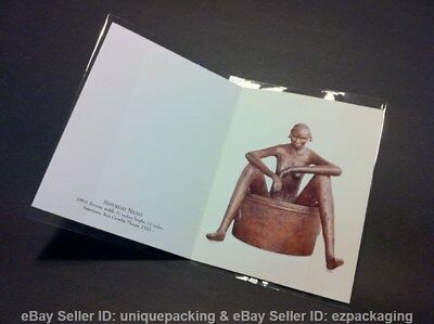 100 10 1/2 X 7 7/16 A7+ (j) Card Cello Cellophane Poly Jacket Sleeves Bags