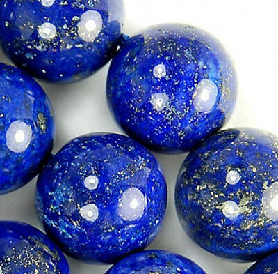 New 10mm Natural Blue Lapis Lazuli Round Gems Loose Beads 15" Strands Aa